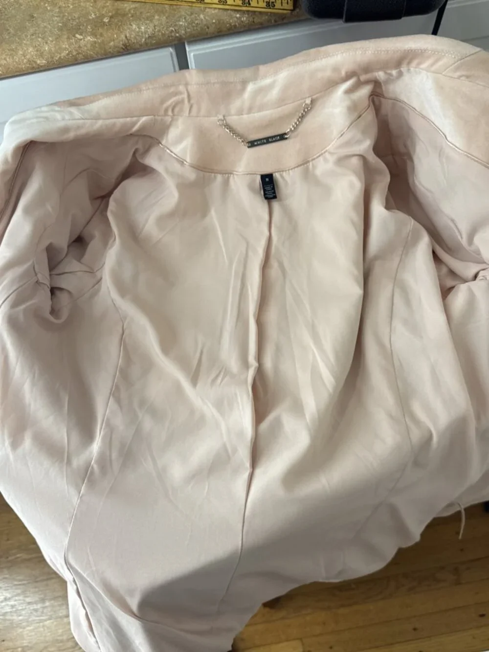 White House Black Market 8 First Blush Pink Blazer Jacket Velvet With Tank-top